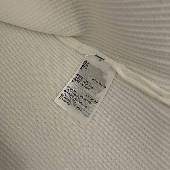 Pretty Cream Macy's Bar III Plus Ribbed Tank Top NWT Size 1X - Picture 5 of 9